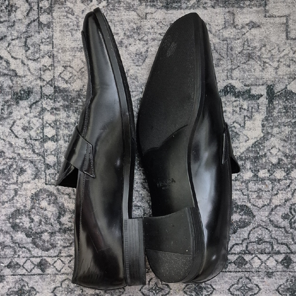 Prada Men's Elegant Black Slip-On Loafers - Picture 2 of 3
